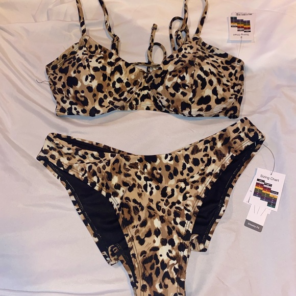 Cheetah print bikini,NWT,size small(4-6),2 piece set. Brand new,women’s bikini - Picture 5 of 10